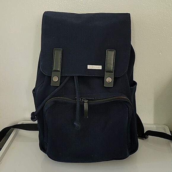 Everlane The Modern Snap Backpack Blue Heavy Canvas - Picture 1 of 6